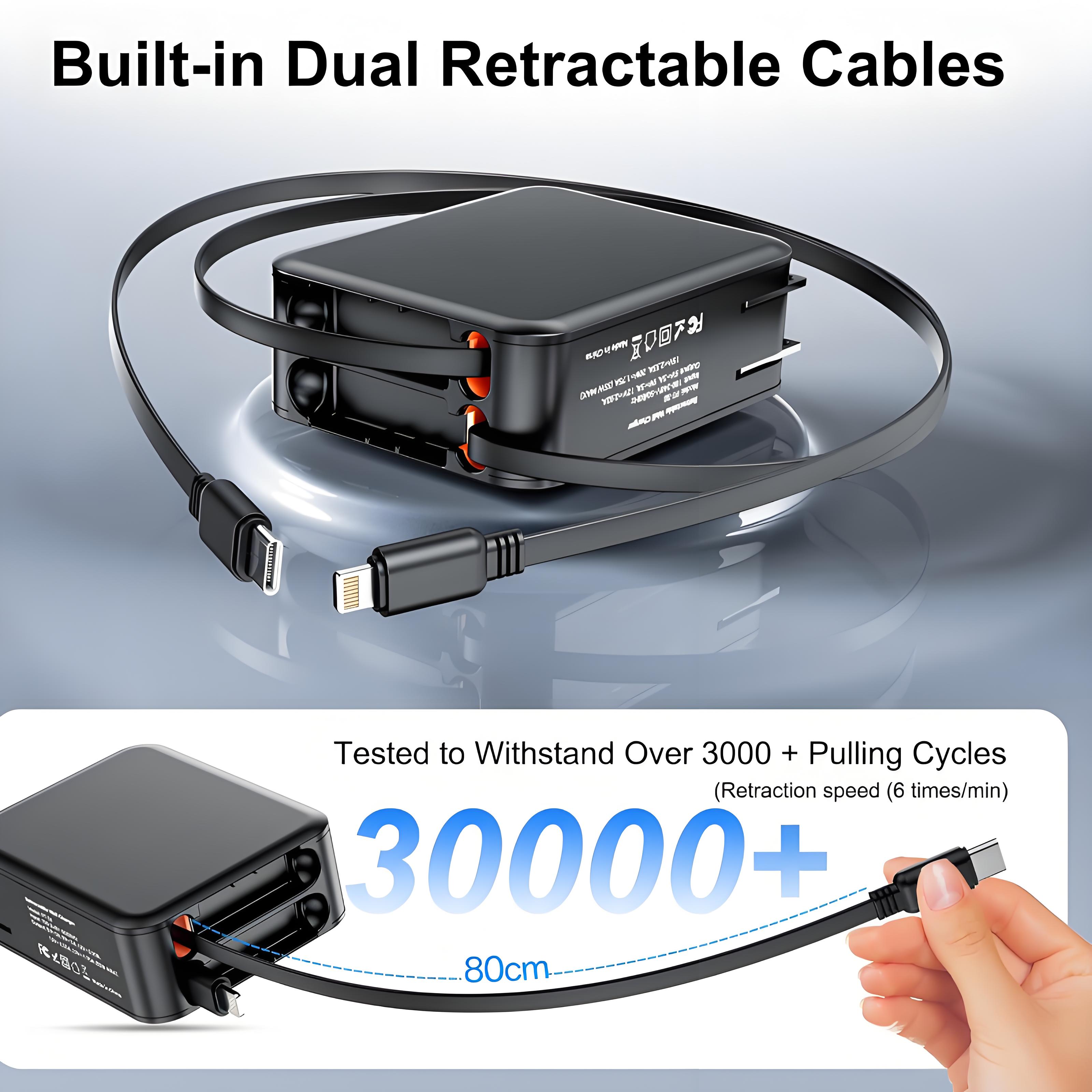 3 in 1 Retractable Wall Charger TOTAL 62W